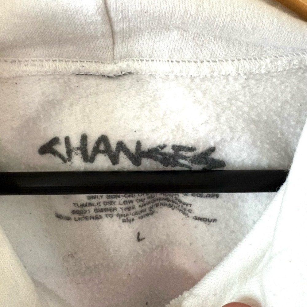 Justin Bieber White Hoodie with Black Graphic - Picture 3 of 4